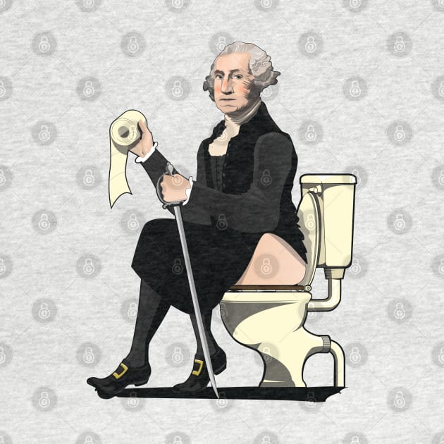 George Washington on the Toilet by InTheWashroom